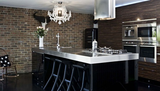black modern kitchen 