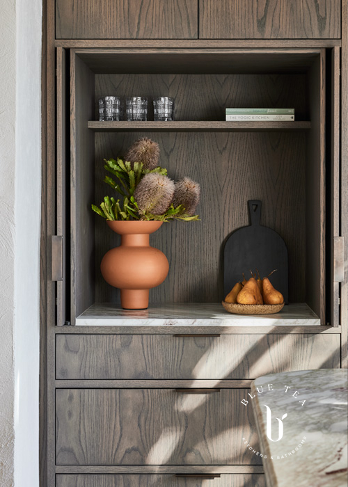 Timber Appliance cabinet details at Woollahra