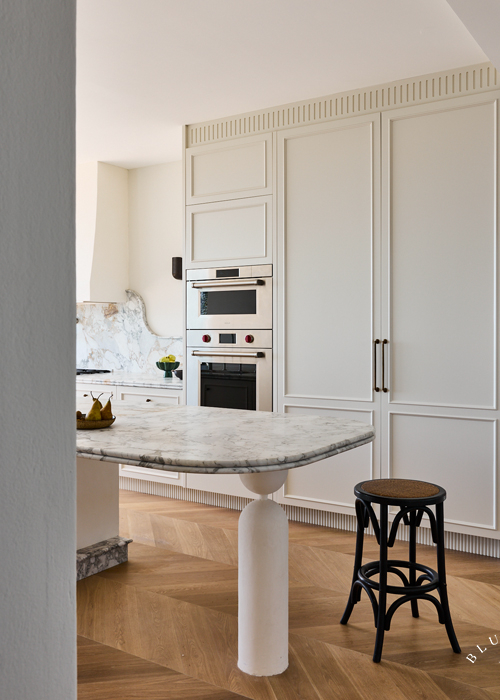 A statement kitchen island leg at our Vaucluse
